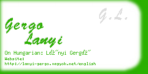 gergo lanyi business card